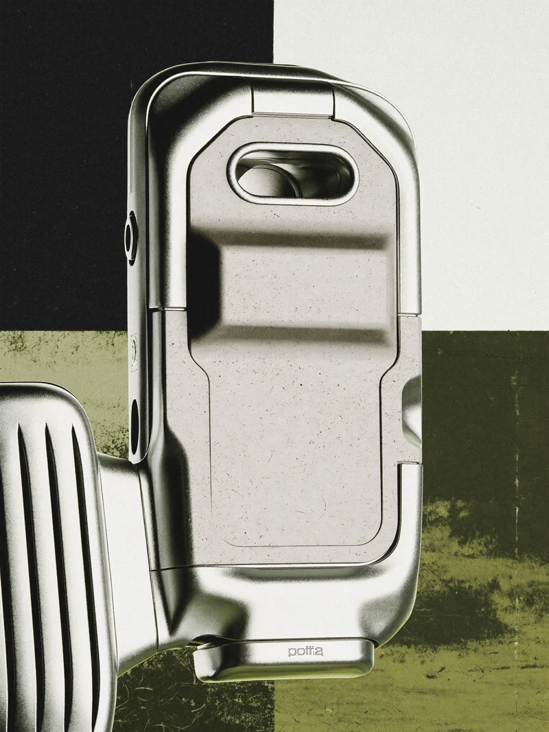 Étude illustrée d'un chargeur pliable de poche